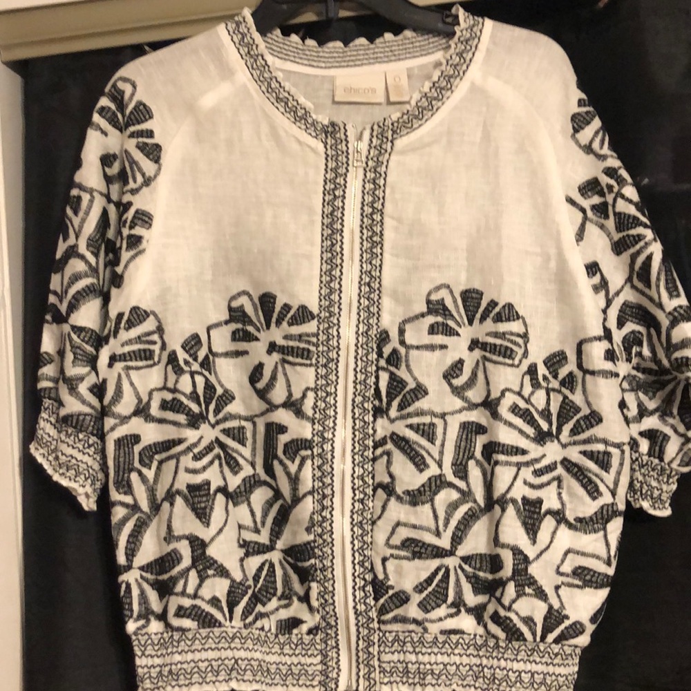 Zip up shirt. Chico’s